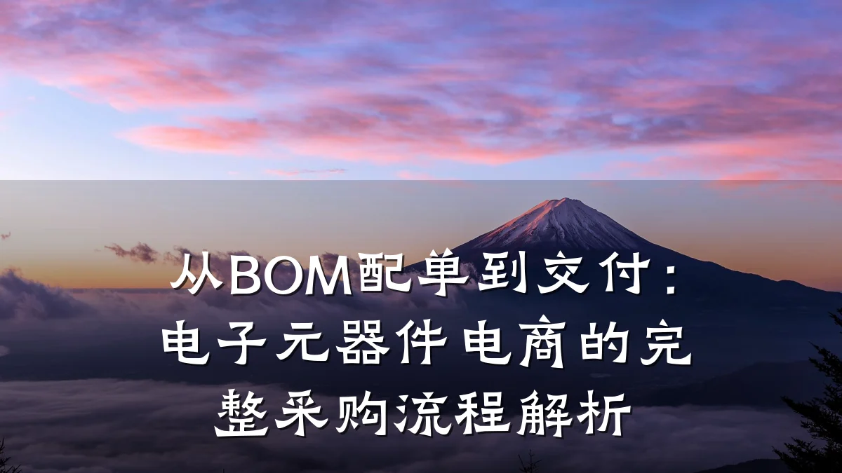 从BOM配单到交付：电子元器件电商的完整采购流程解析