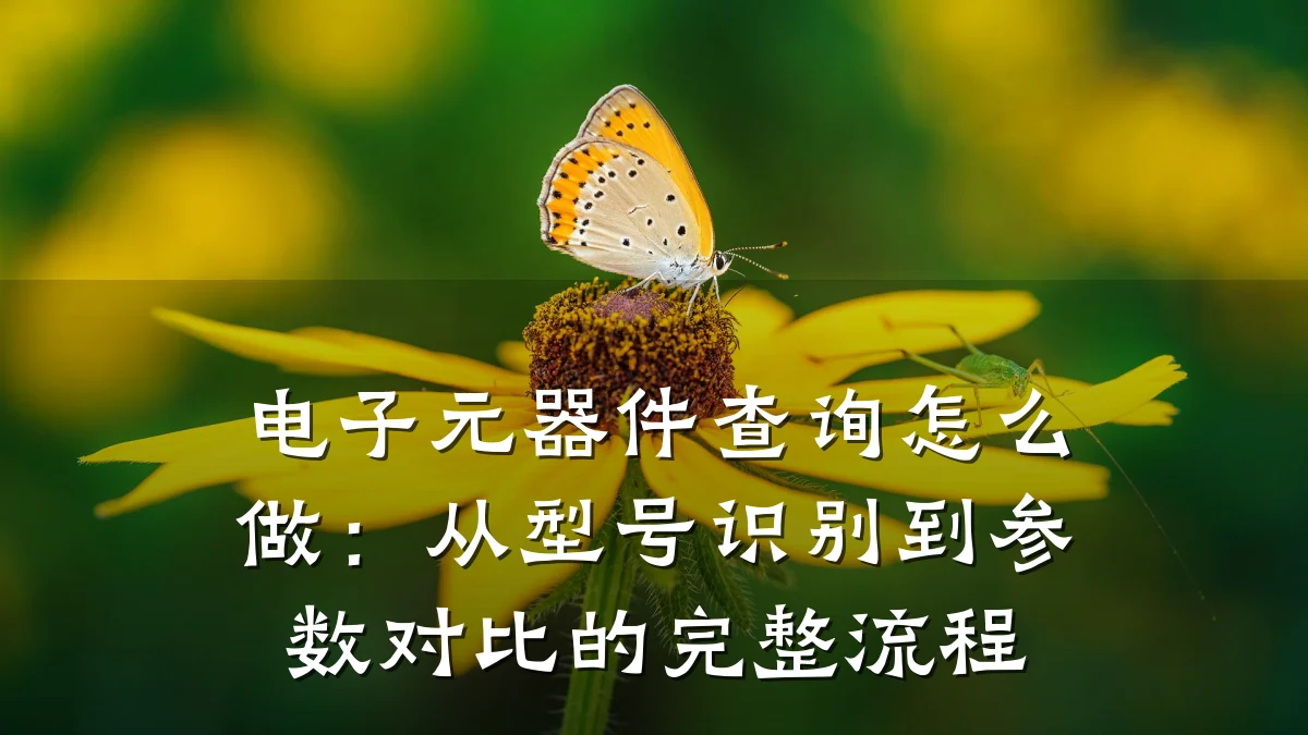 电子元器件查询怎么做：从型号识别到参数对比的完整流程