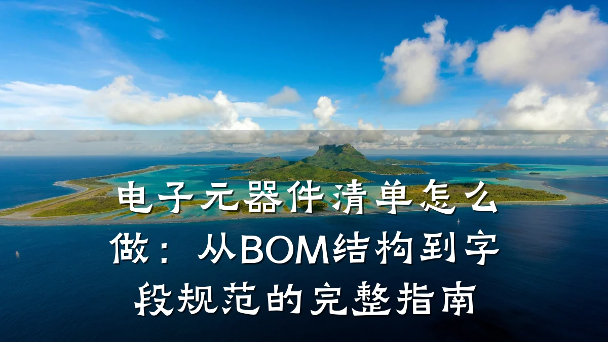 电子元器件清单怎么做：从BOM结构到字段规范的完整指南