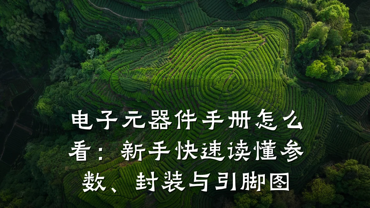 电子元器件手册怎么看：新手快速读懂参数、封装与引脚图