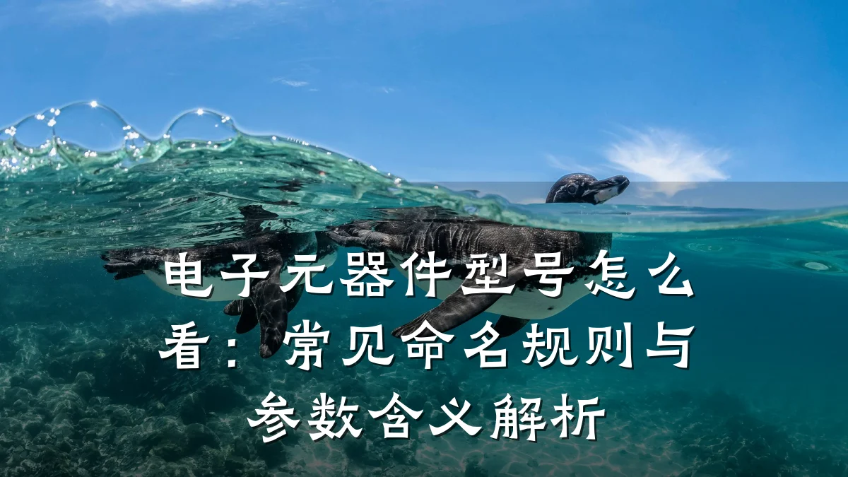 电子元器件型号怎么看：常见命名规则与参数含义解析