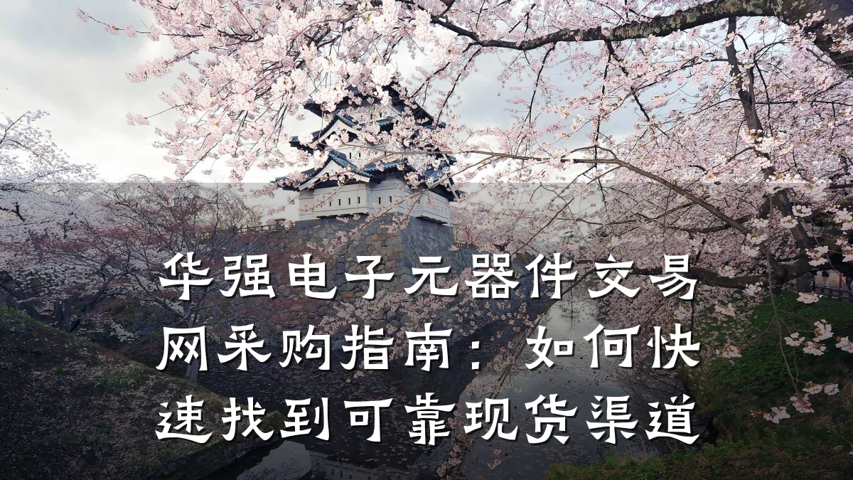 华强电子元器件交易网采购指南:如何快速找到可靠现货渠道