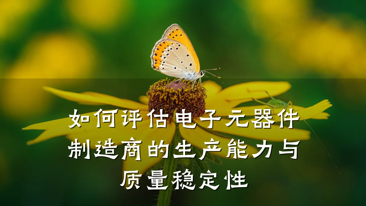 如何评估电子元器件制造商的生产能力与质量稳定性