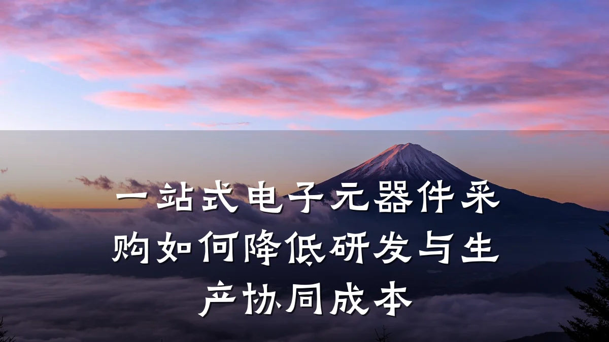 一站式电子元器件采购如何降低研发与生产协同成本
