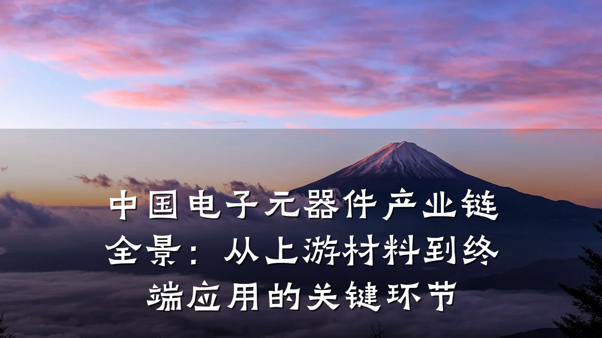 中国电子元器件产业链全景：从上游材料到终端应用的关键环节