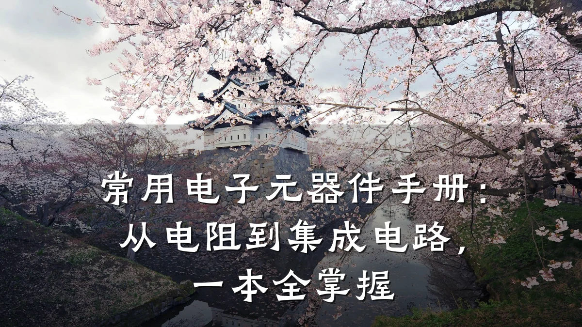 常用电子元器件手册：从电阻到集成电路，一本全掌握