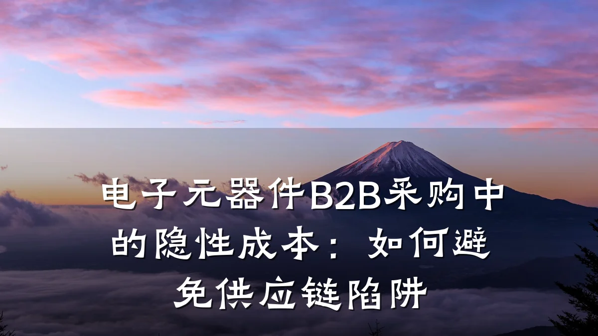 电子元器件B2B采购中的隐性成本：如何避免供应链陷阱
