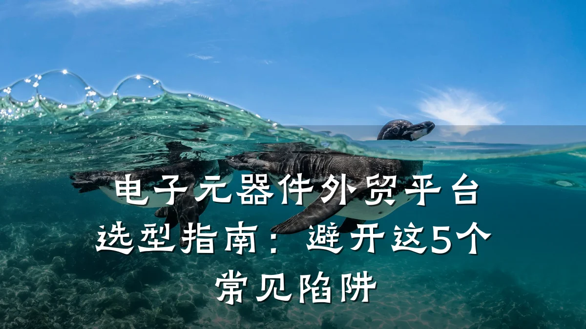 电子元器件外贸平台选型指南：避开这5个常见陷阱