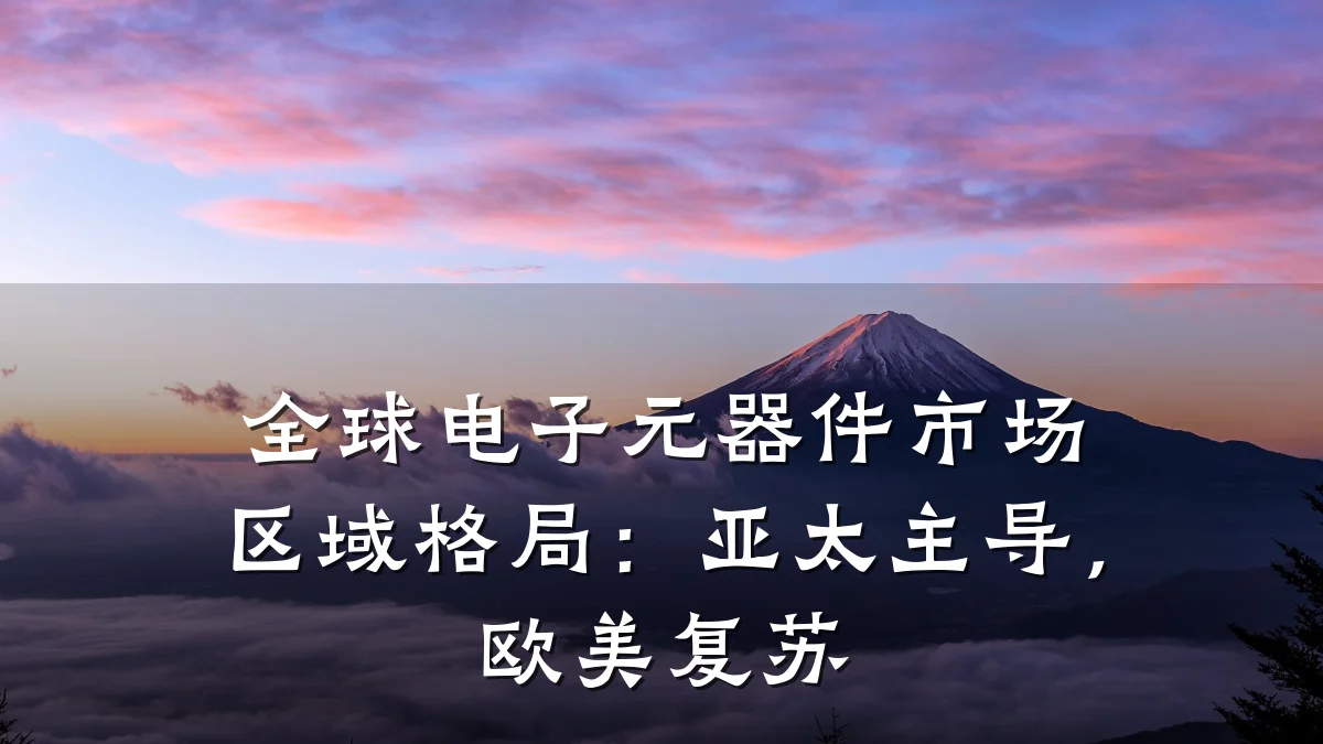 全球电子元器件市场区域格局：亚太主导，欧美复苏