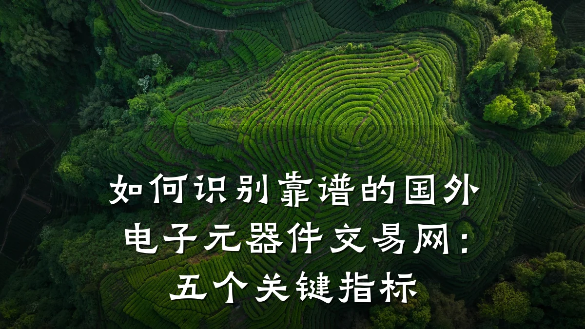 如何识别靠谱的国外电子元器件交易网：五个关键指标