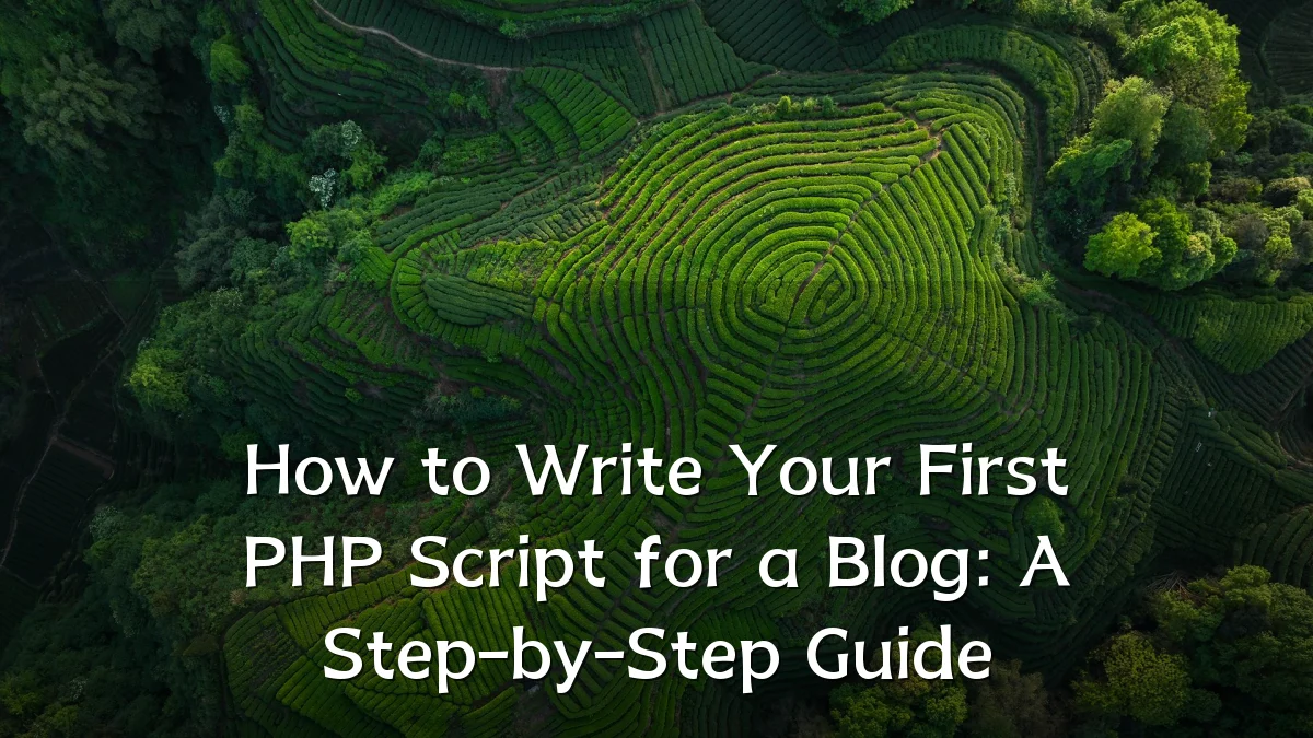 How to Write Your First PHP Script for a Blog: A Step-by-Step Guide