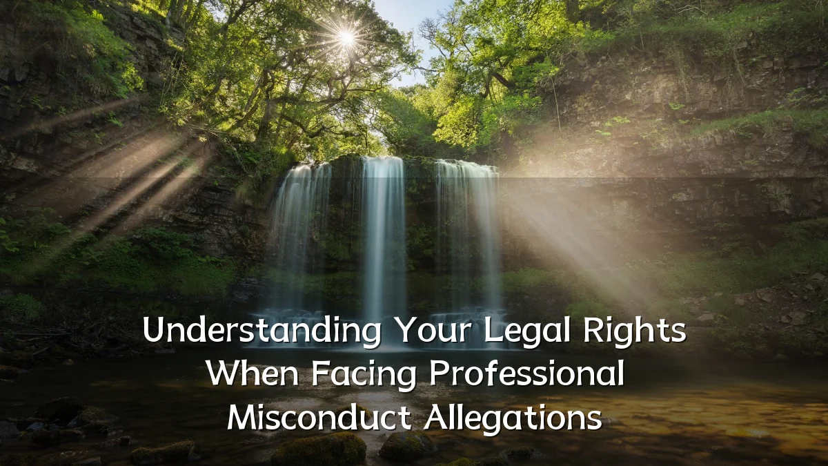 Understanding Your Legal Rights When Facing Professional Misconduct Allegations